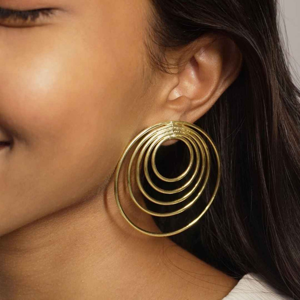 Circle of Life Studs Golden - House of Pehr - Image 7
