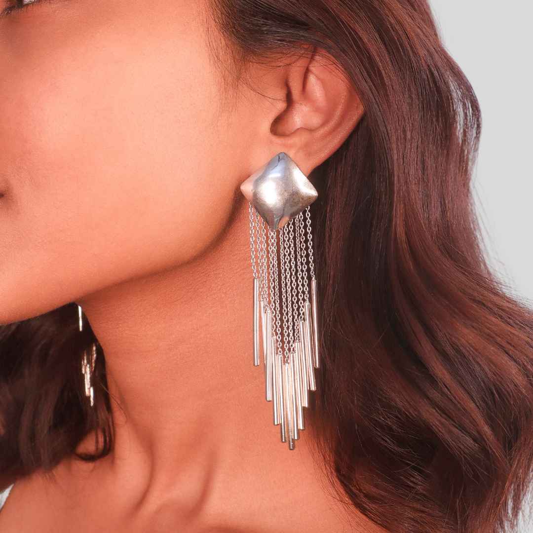 Waterfall Earrings Silver-House of Pehr