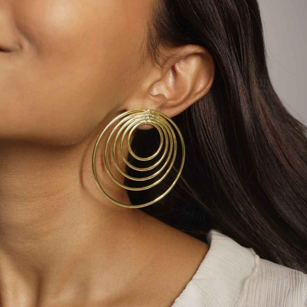 Circle of Life Studs Golden - House of Pehr - Image 9