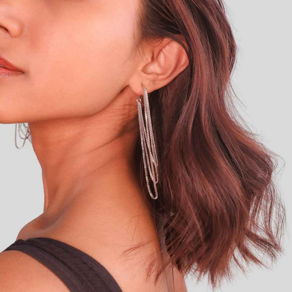 Sway Earrings Silver -House of Pehr - Image 4