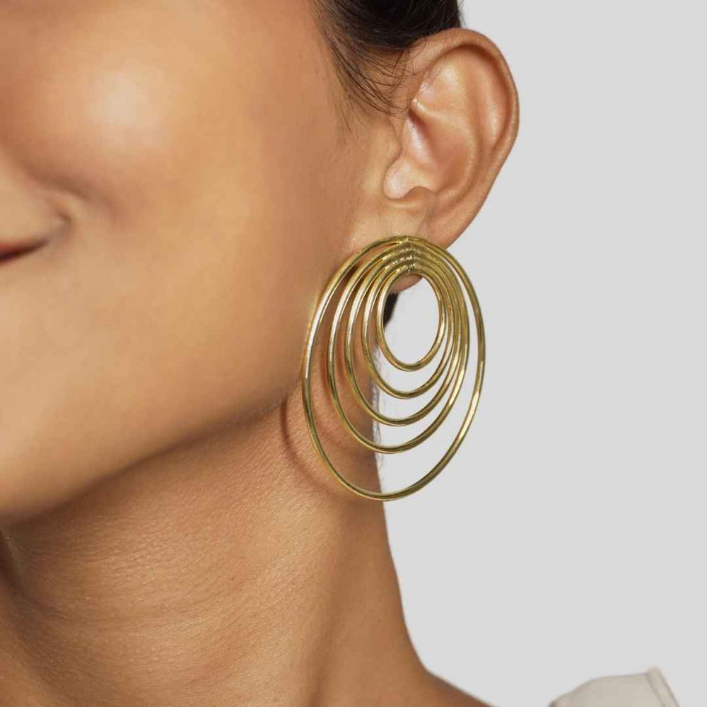 Circle of Life Studs Golden - House of Pehr - Image 4
