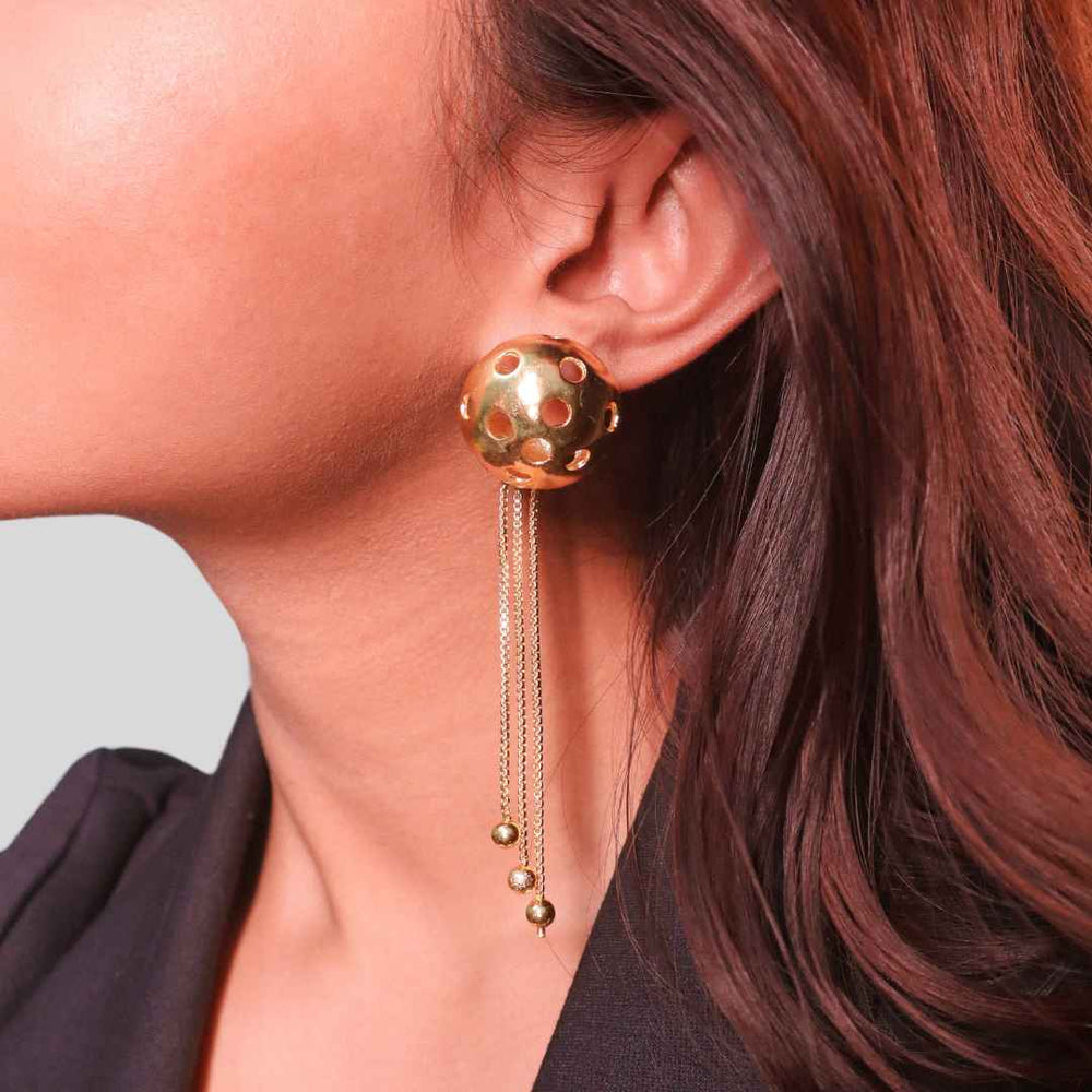 Galaxy Earrings Gold - House of Pehr - Image 4
