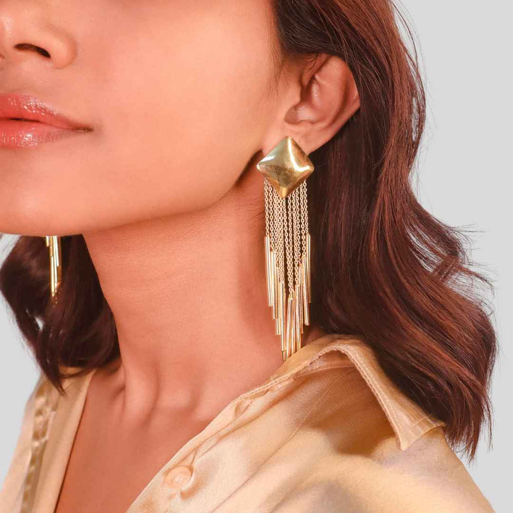 Waterfall Earrings Gold - House of Pehr - Image 8