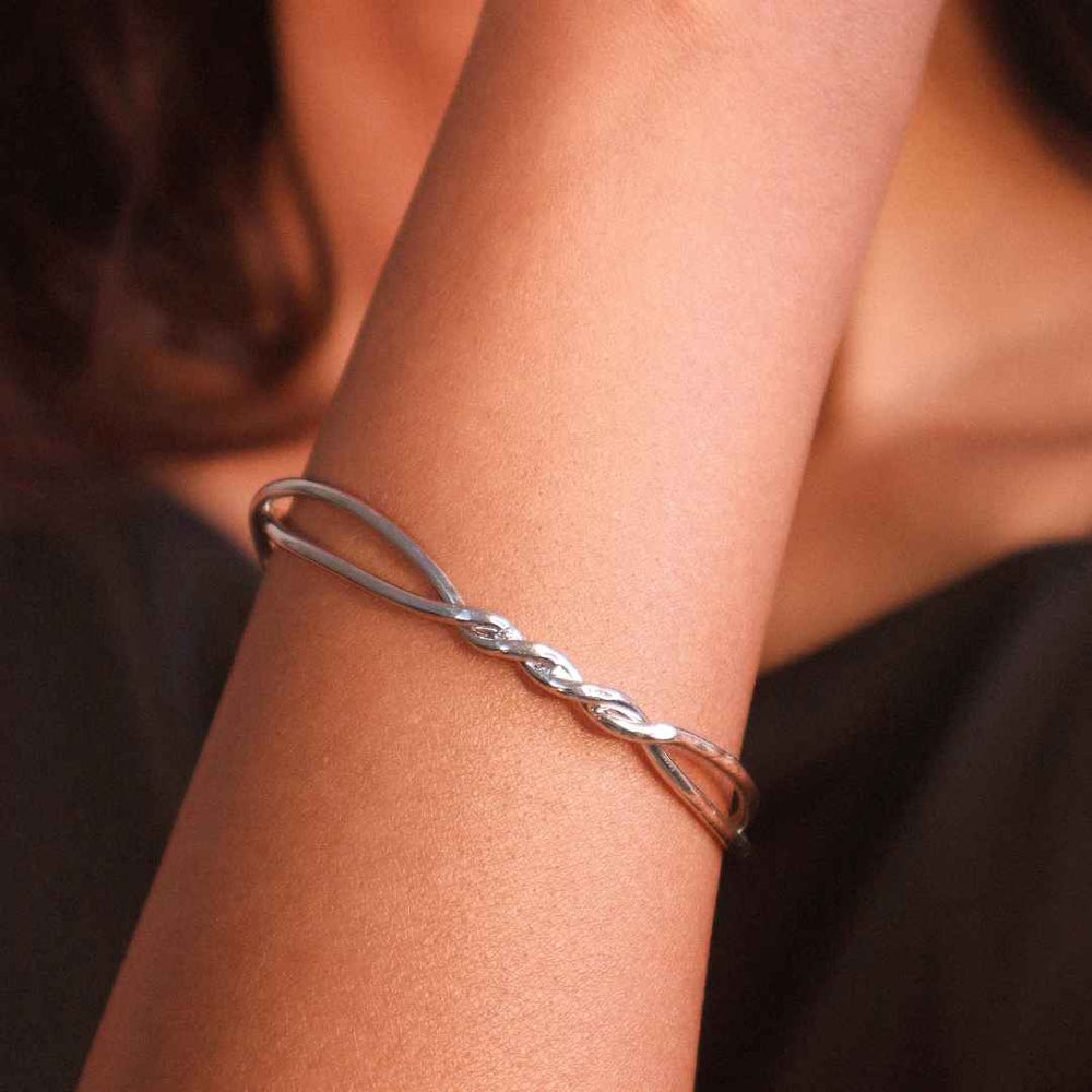 Knotted Bangle Silver - House of Pehr - Image 7