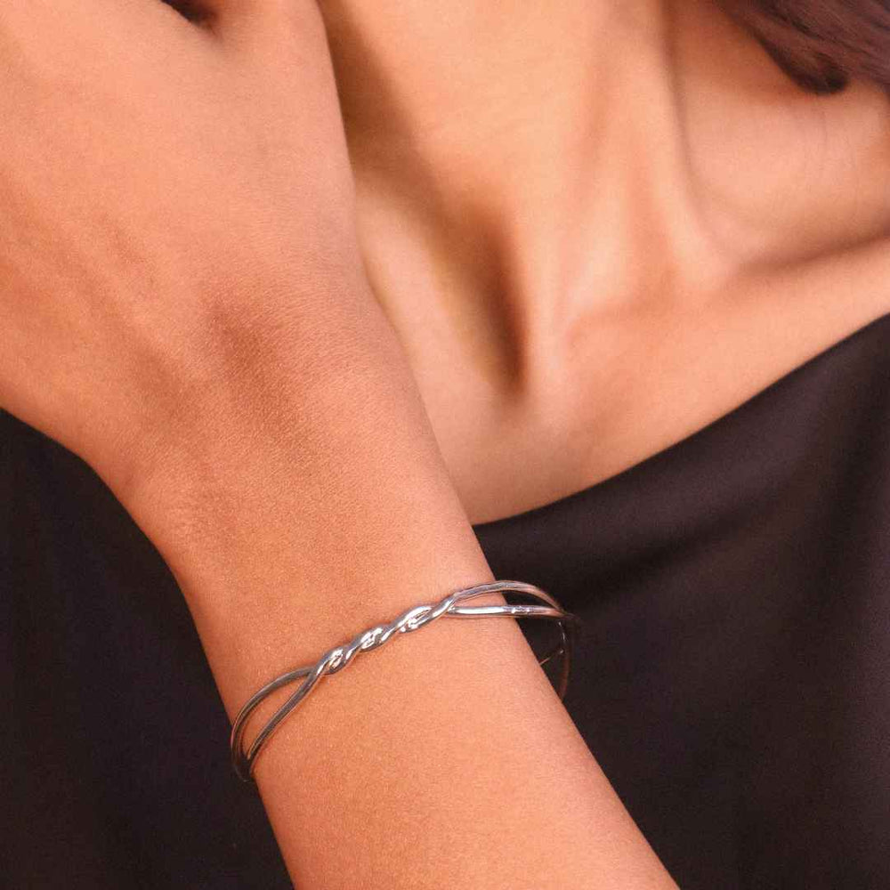 Knotted Bangle Silver - House of Pehr - Image 8