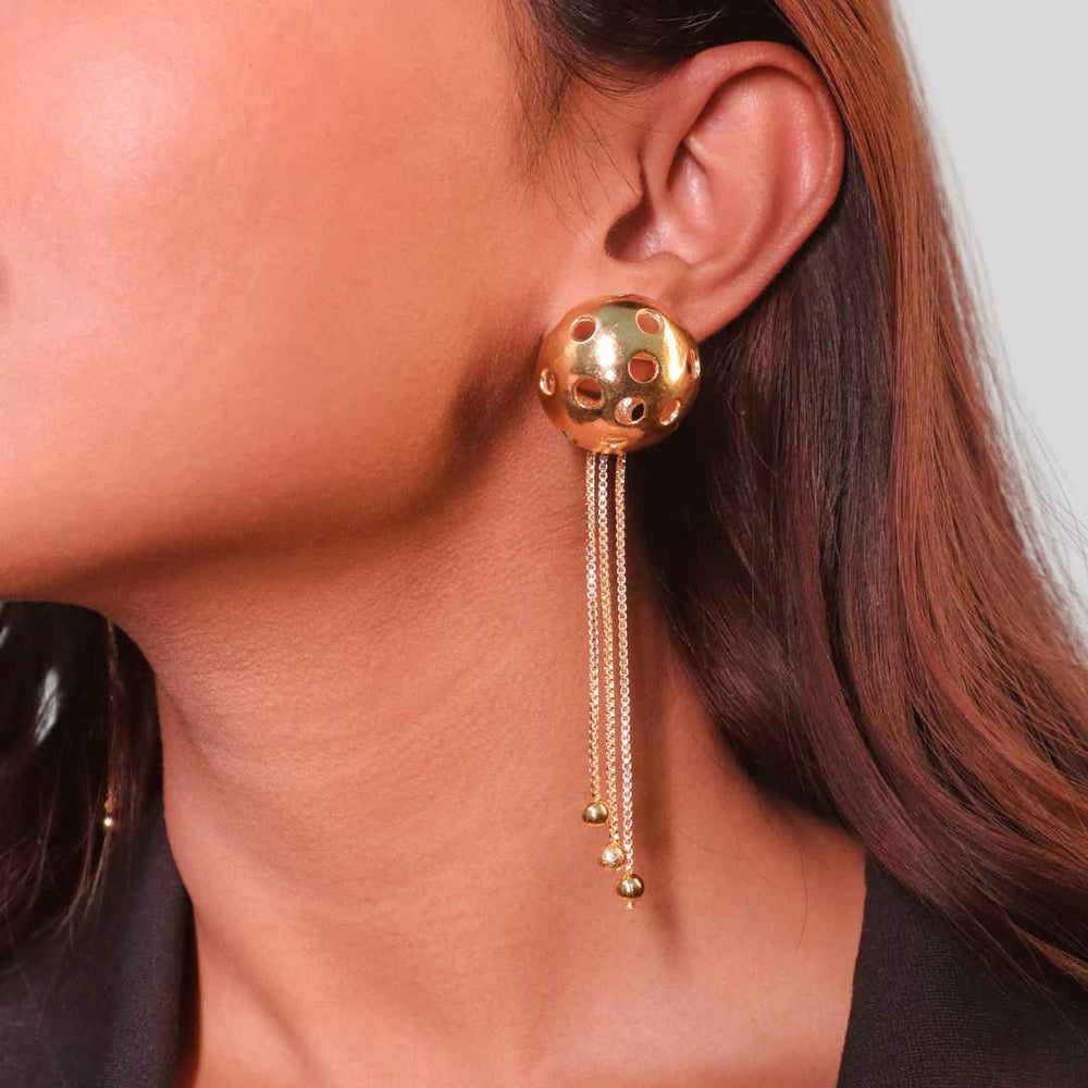 Galaxy Earrings Gold - House of Pehr - Image 3