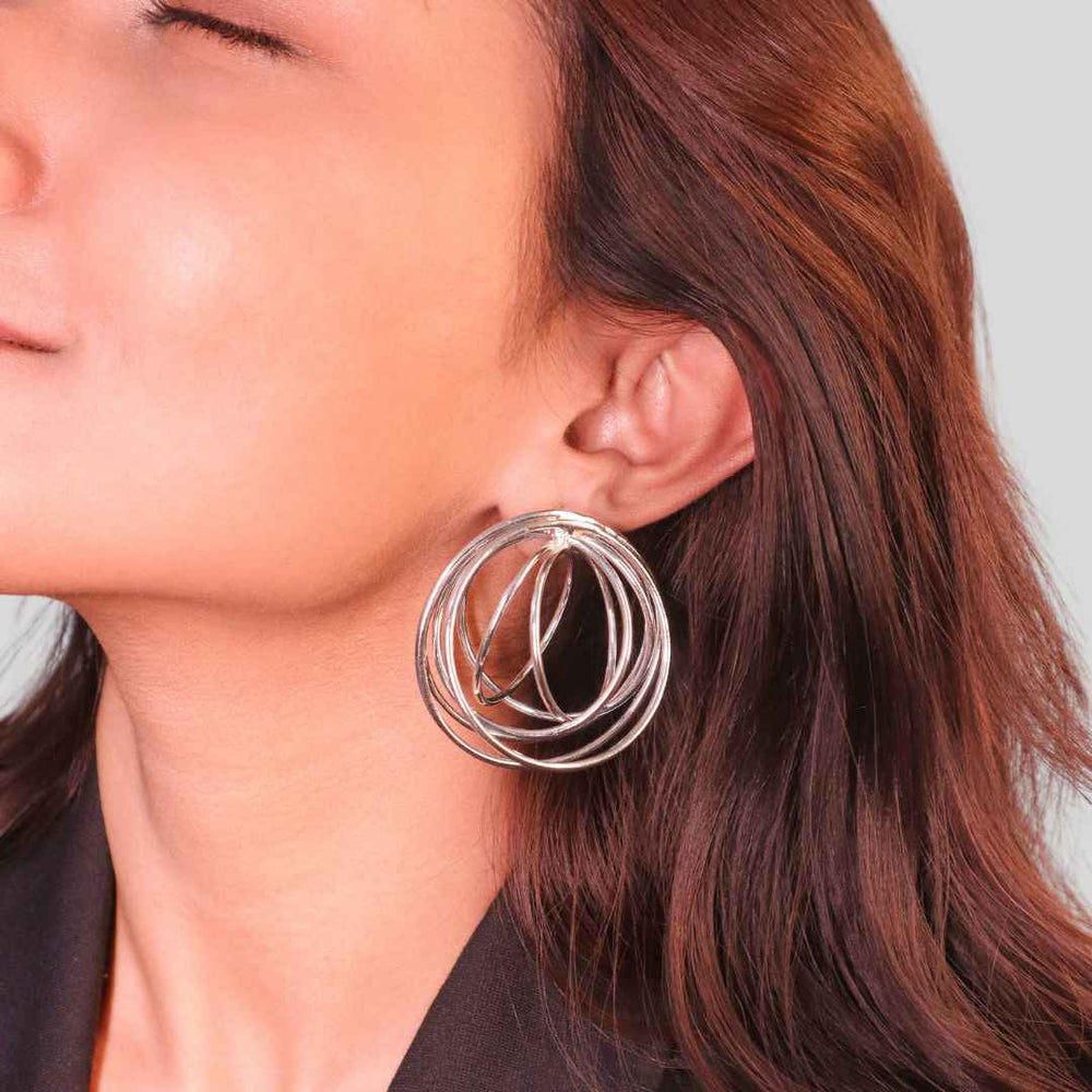 Swirl Earrings Silver -House of Pehr - Image 11