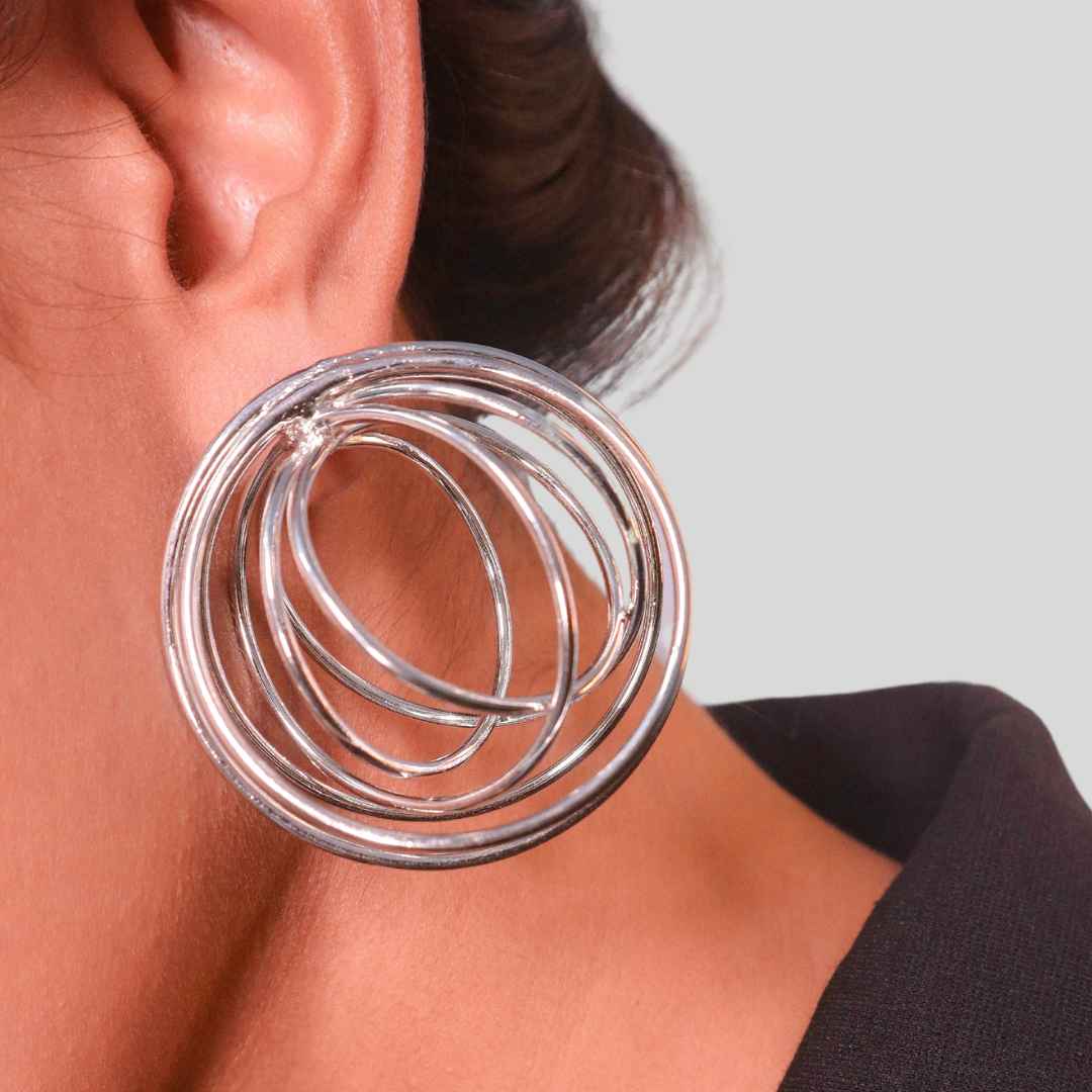 Swirl Earrings Silver -House of Pehr