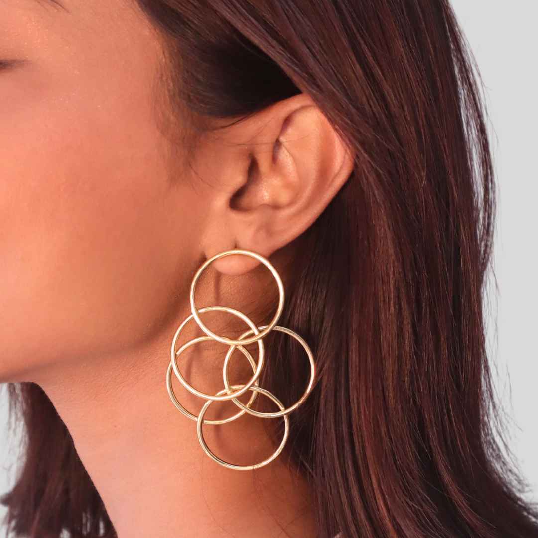 Circle of Life Earrings Gold-House of Pehr