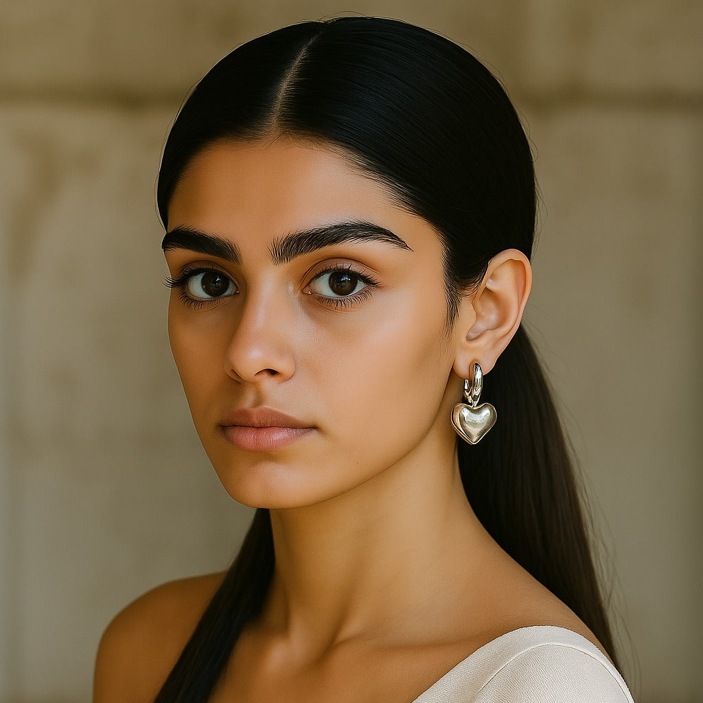 Heart Charm Hoops - House of Pehr