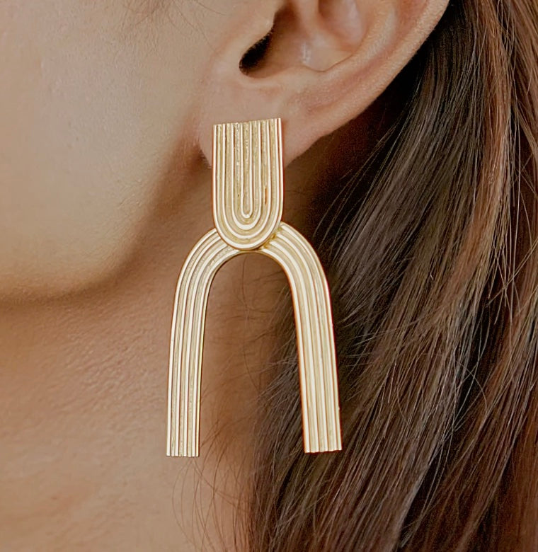 Moonlit Earrings Gold - House of Pehr - Image 3
