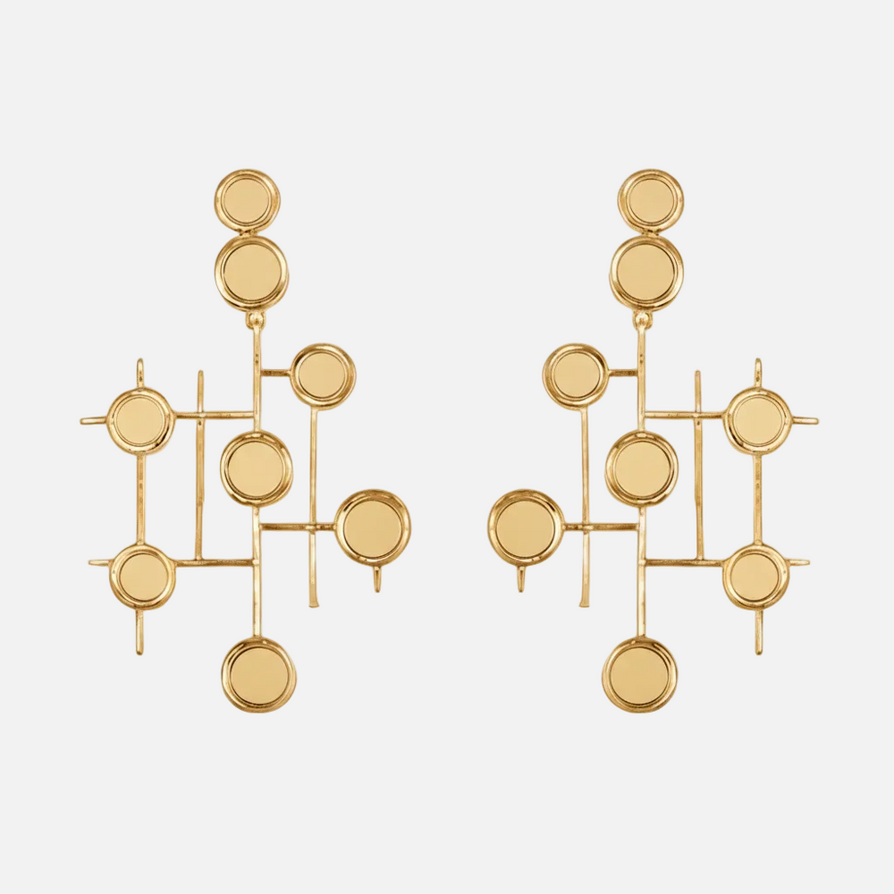 Cross & Nought Earrings - Image 1