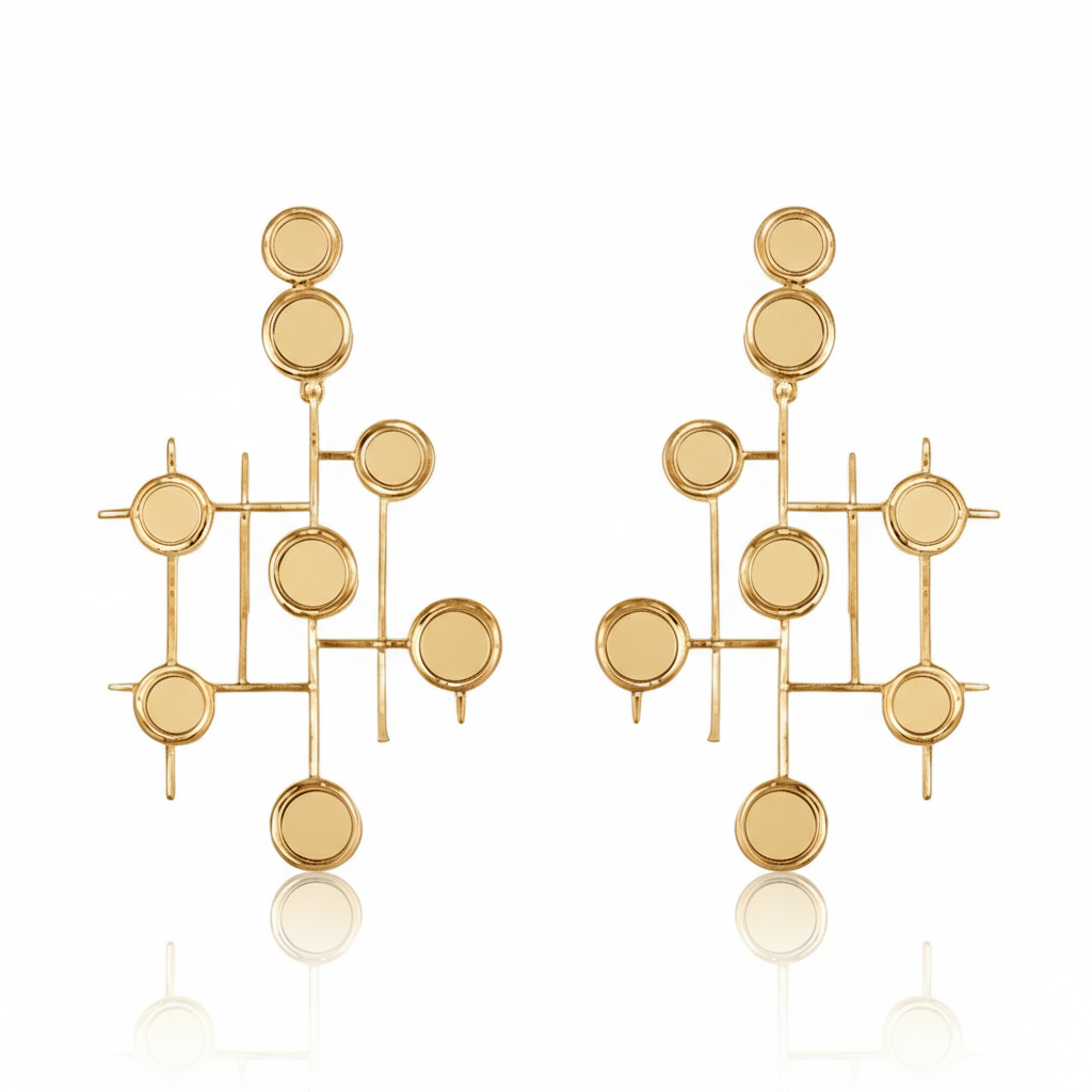 Cross & Nought Earrings