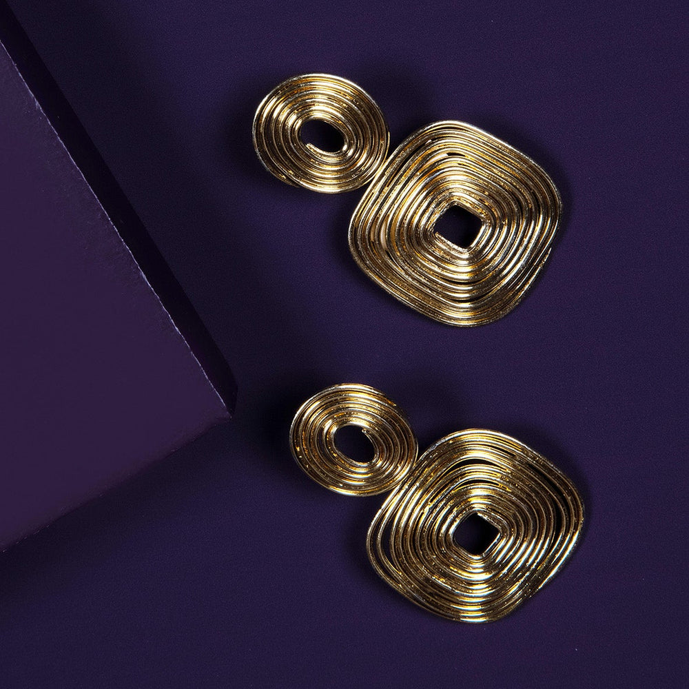Gold Trilogy Earrings - House of Pehr - Image 8