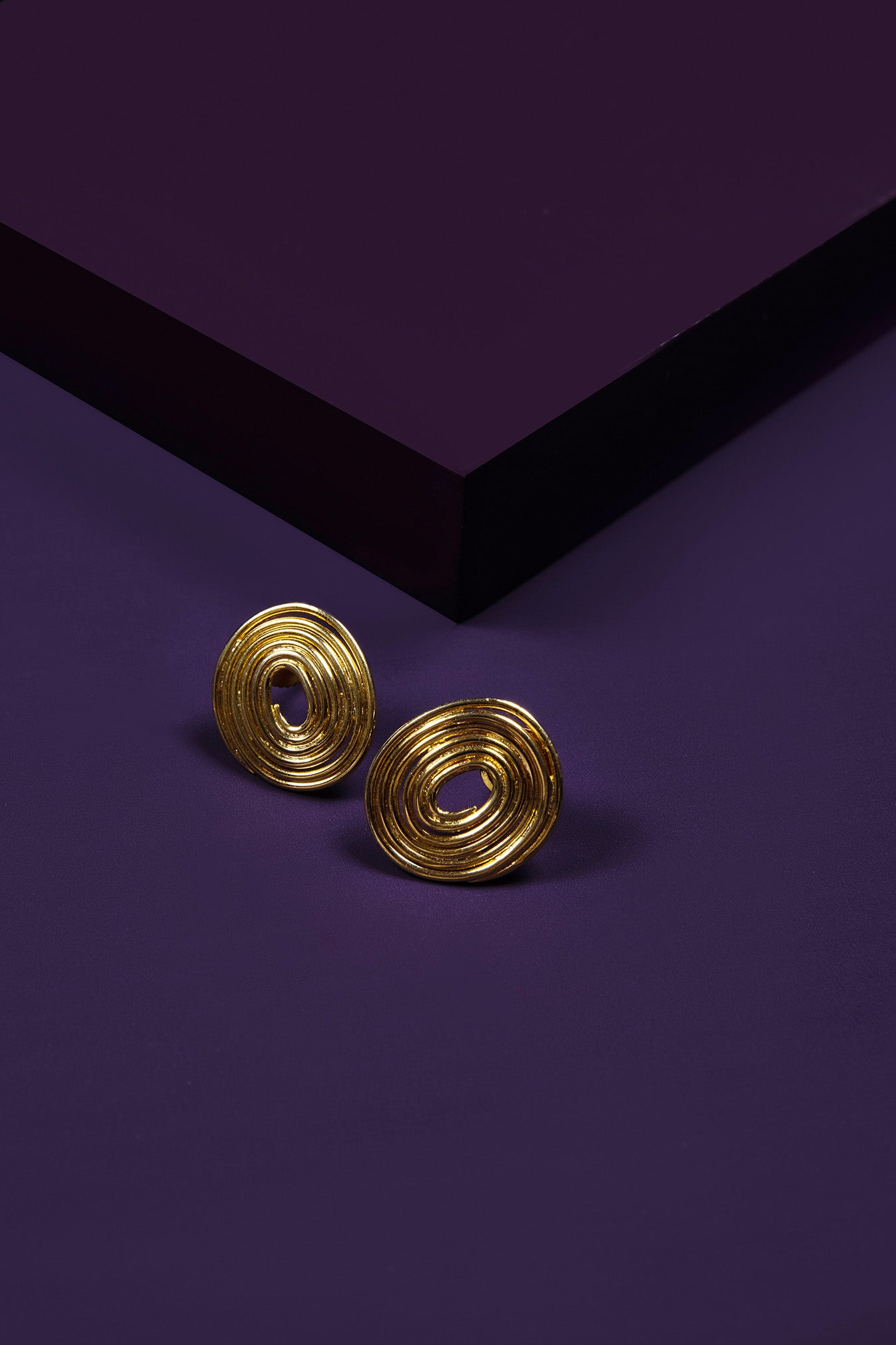Gold Trilogy Oval Studs - Pehr Adorning Time