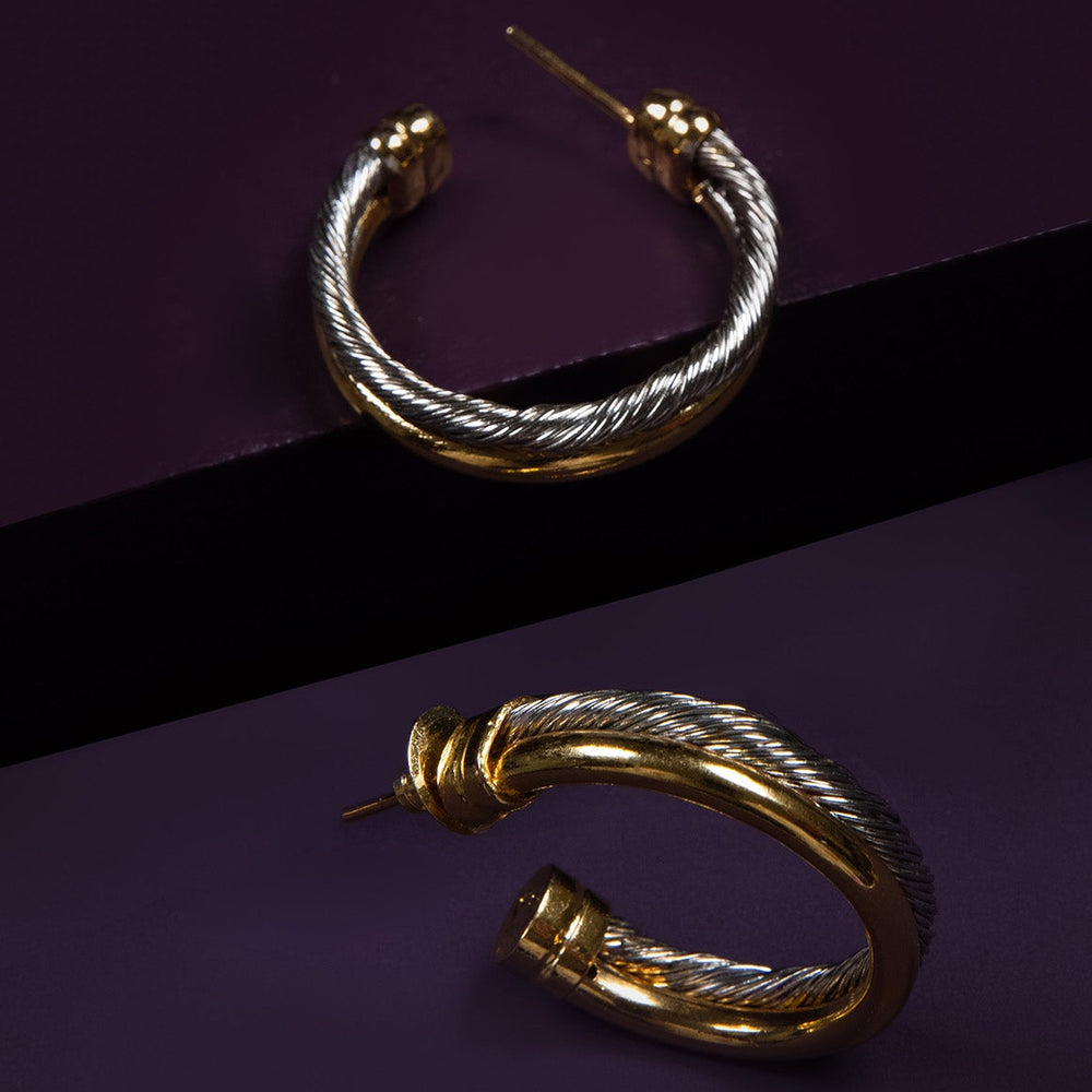 Pehr Twisted Hoops Gold - Large - Pehr Adorning Time - Image 4