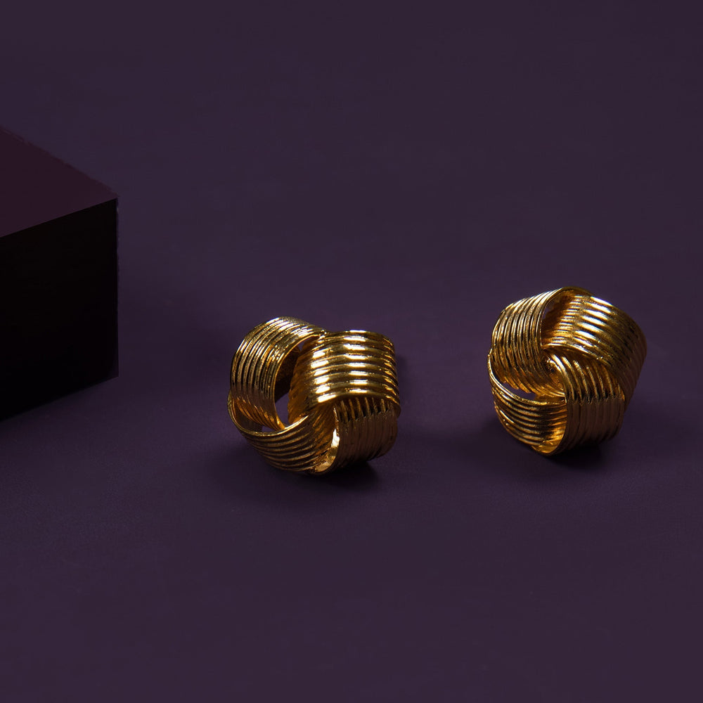 Intertwine Studs Gold - House of Pehr - Image 3