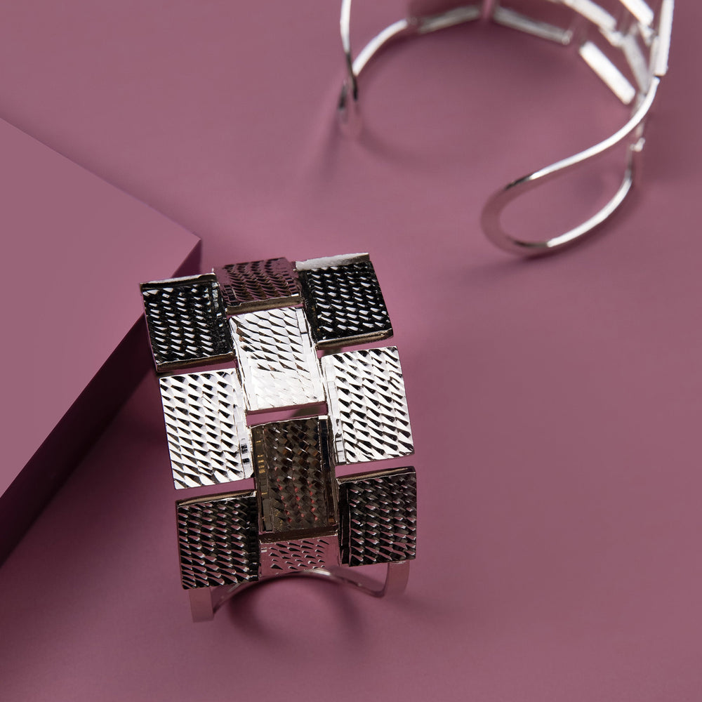 Silver Open Cuff Bracelet | Open Cuff Bracelet | House of Pehr - Image 8