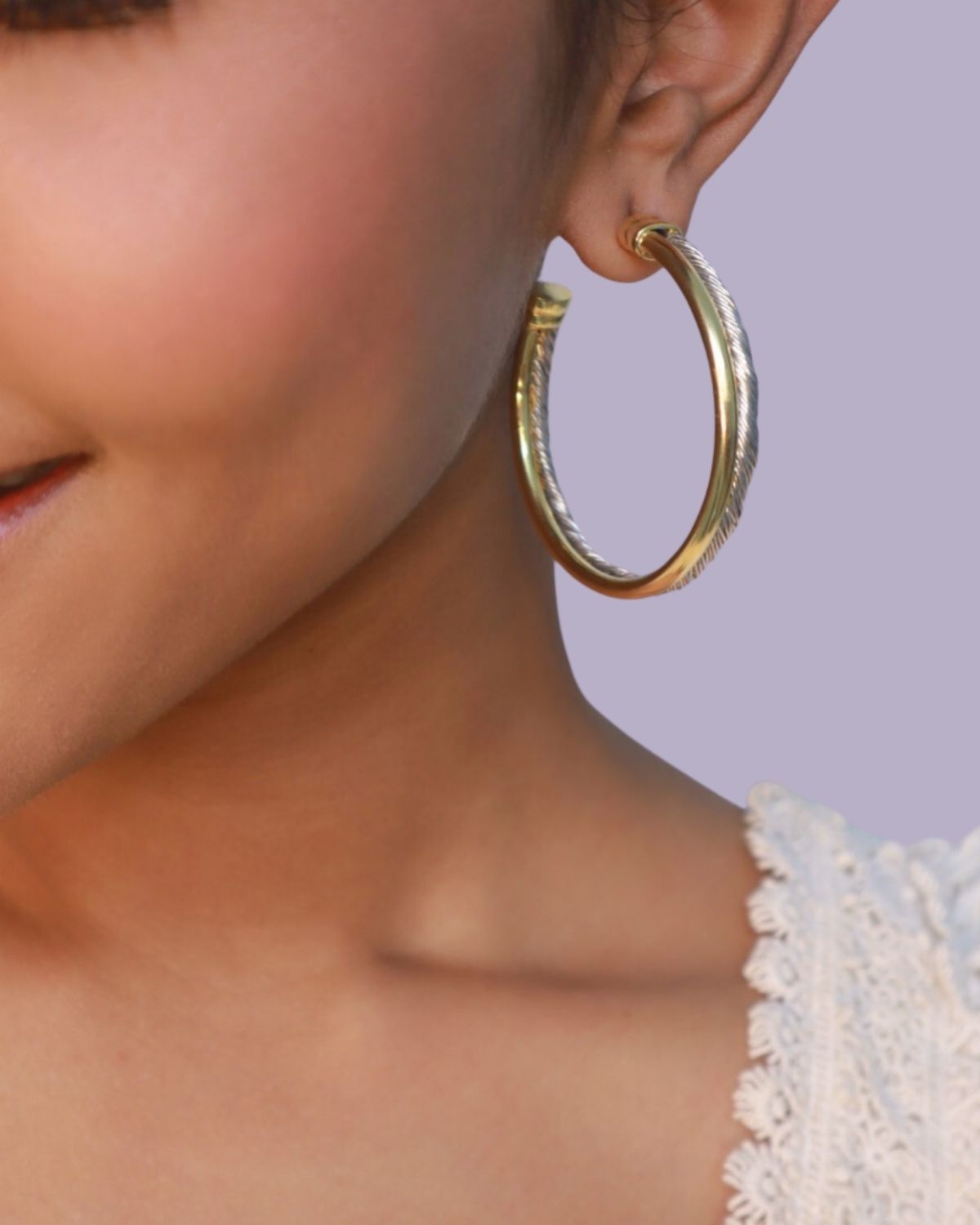 Pehr Twisted Hoops Gold & Silver - Large - Pehr Adorning Time