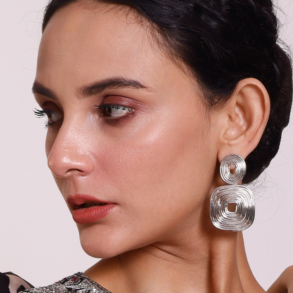 Silver Trilogy Earrings - House of Pehr - Image 6