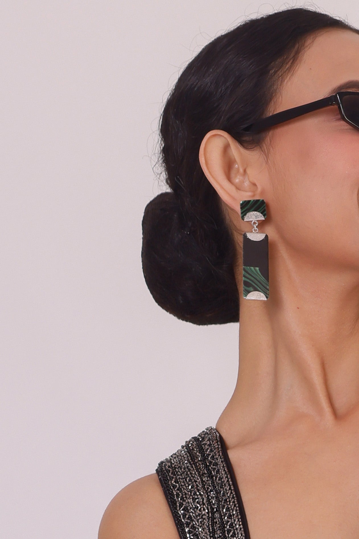 Pehr Evergreen Danglers | Green Earrings | Pehr Silver