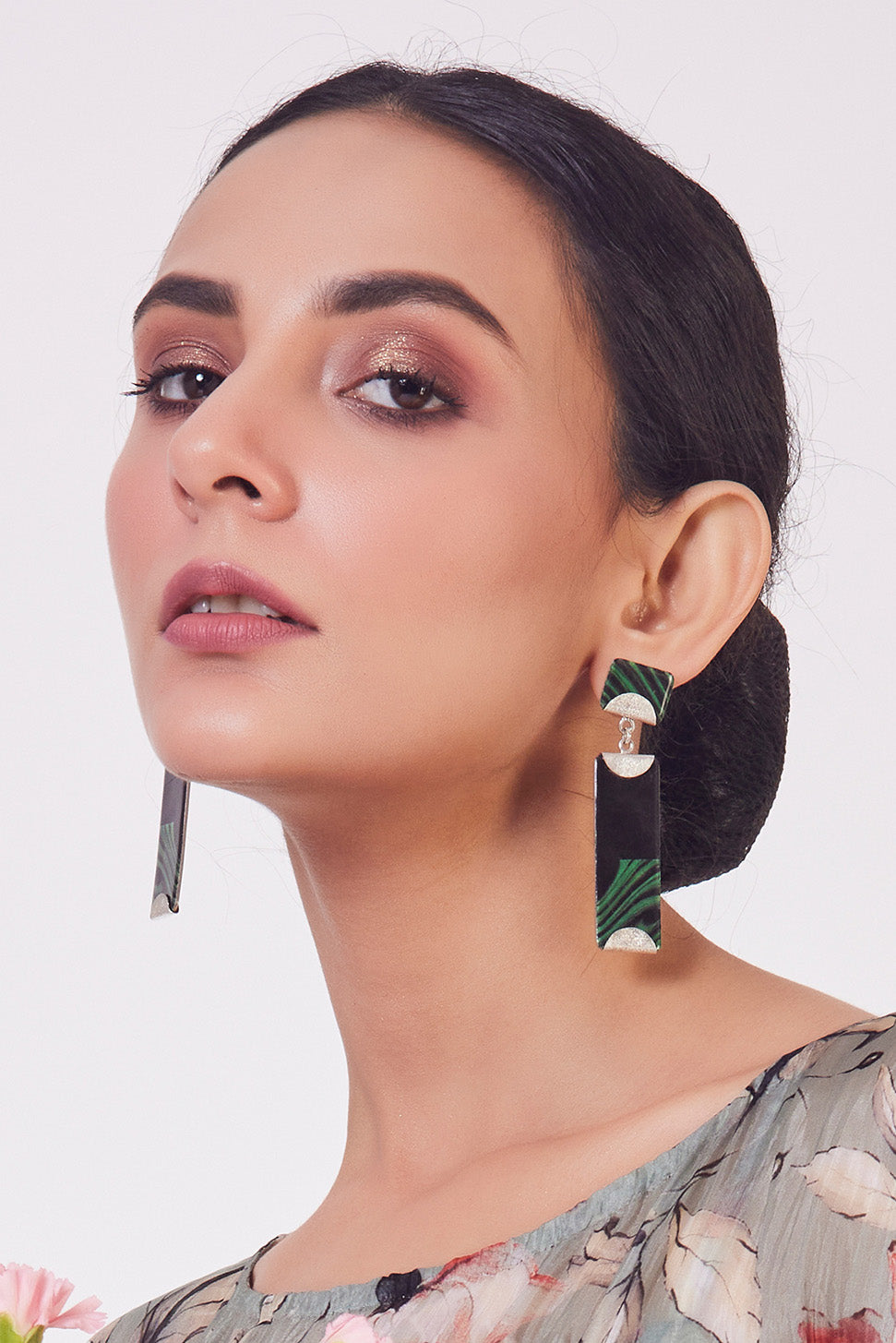 Pehr Evergreen Danglers | Green Earrings | Pehr Silver