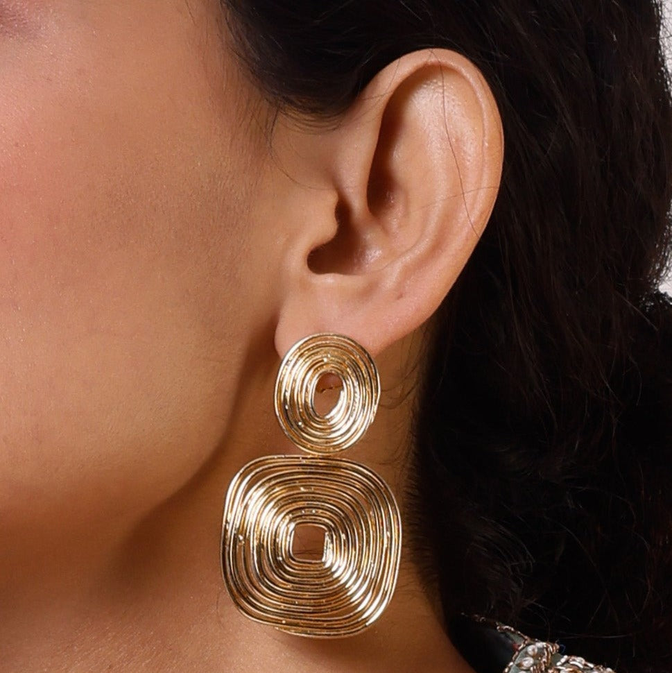 Gold Trilogy Earrings - House of Pehr - Image 5