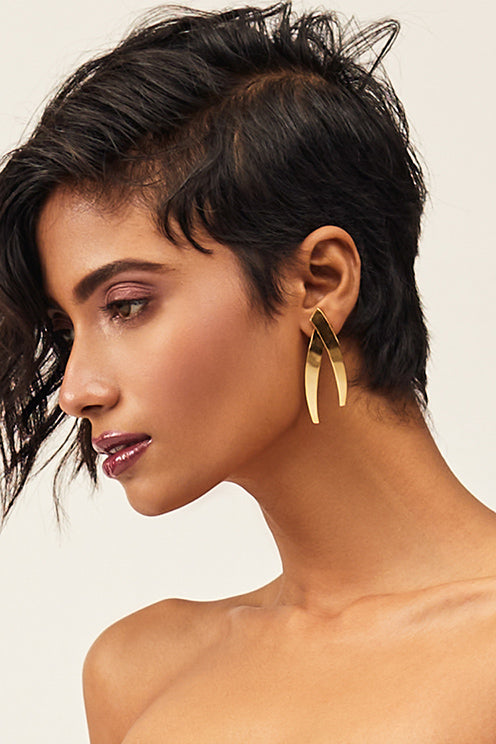 Pehr Crescent Earrings | Gold Crescent Earrings | Pehr Silver