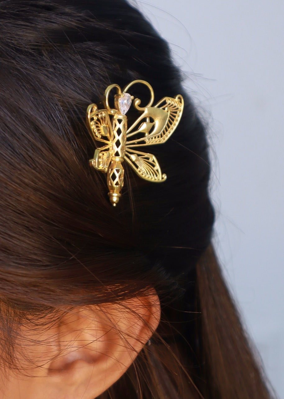 Pehr Dragonfly Hairpin Gold - Pehr Adorning Time