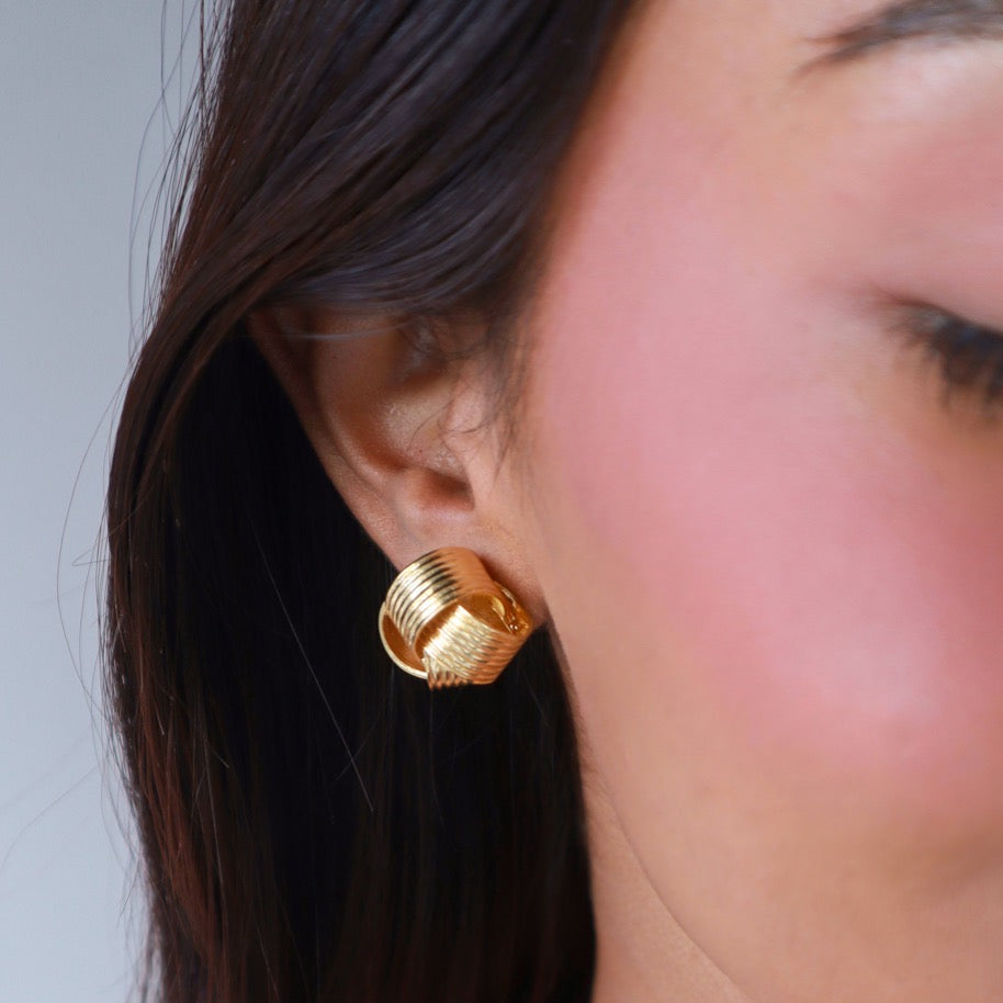 Intertwine Studs Gold - House of Pehr - Image 5