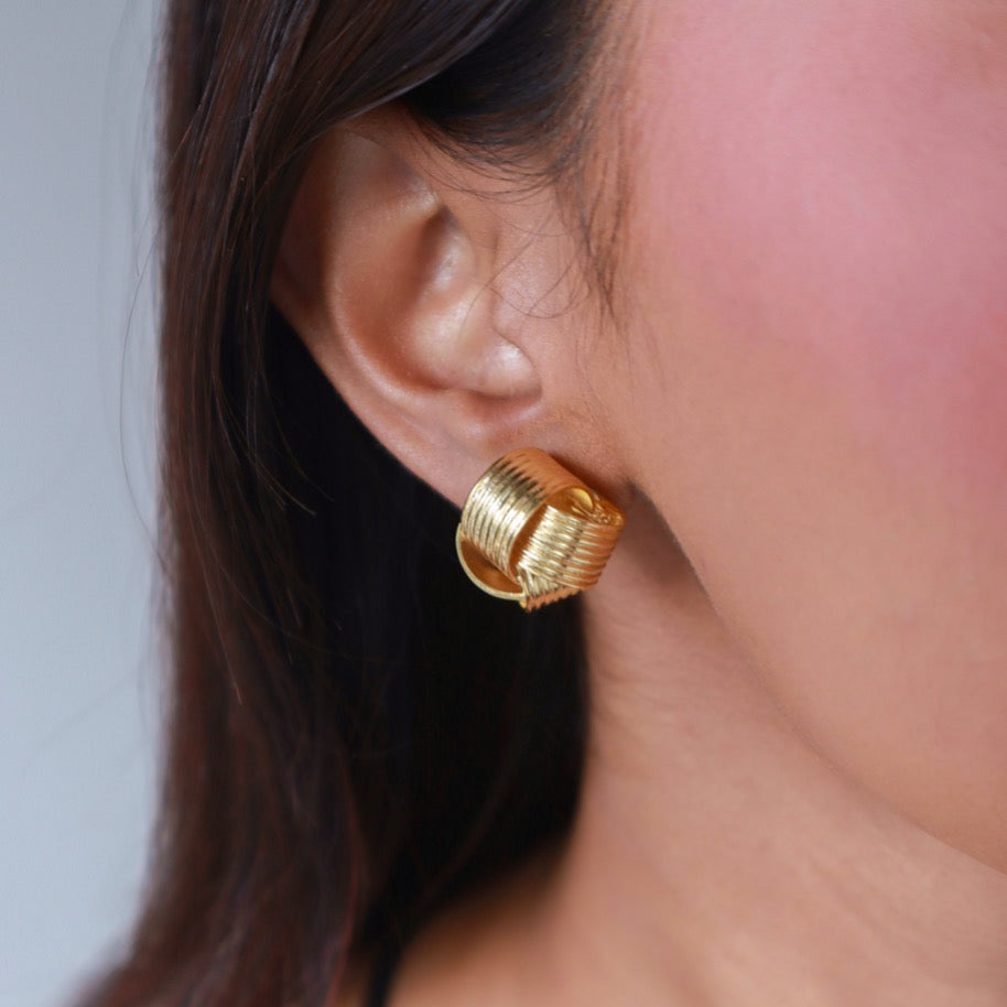 Intertwine Studs Gold - House of Pehr - Image 2