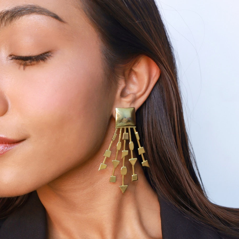Pehr Kama Drop Earrings Golden - Pehr - Image 7