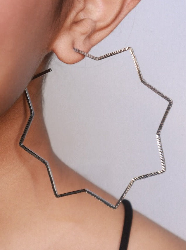 Pehr Asteroid Silver Hoops | Silver Hoops Earrings | Pehr Silver