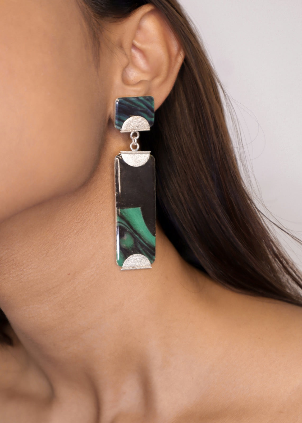 Pehr Evergreen Danglers | Green Earrings | Pehr Silver