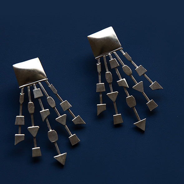 Pehr Kama Drop Earrings - Buy Silver Jewellery for Women online in India | Pehr - Image 5