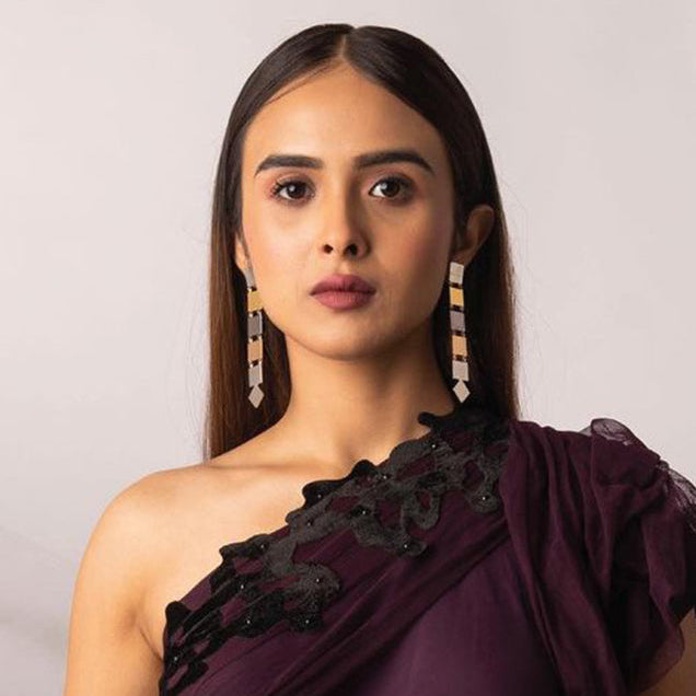 Pehr Quattro Drop Earrings - Buy Silver Jewellery for Women online in India | Pehr - Image 2