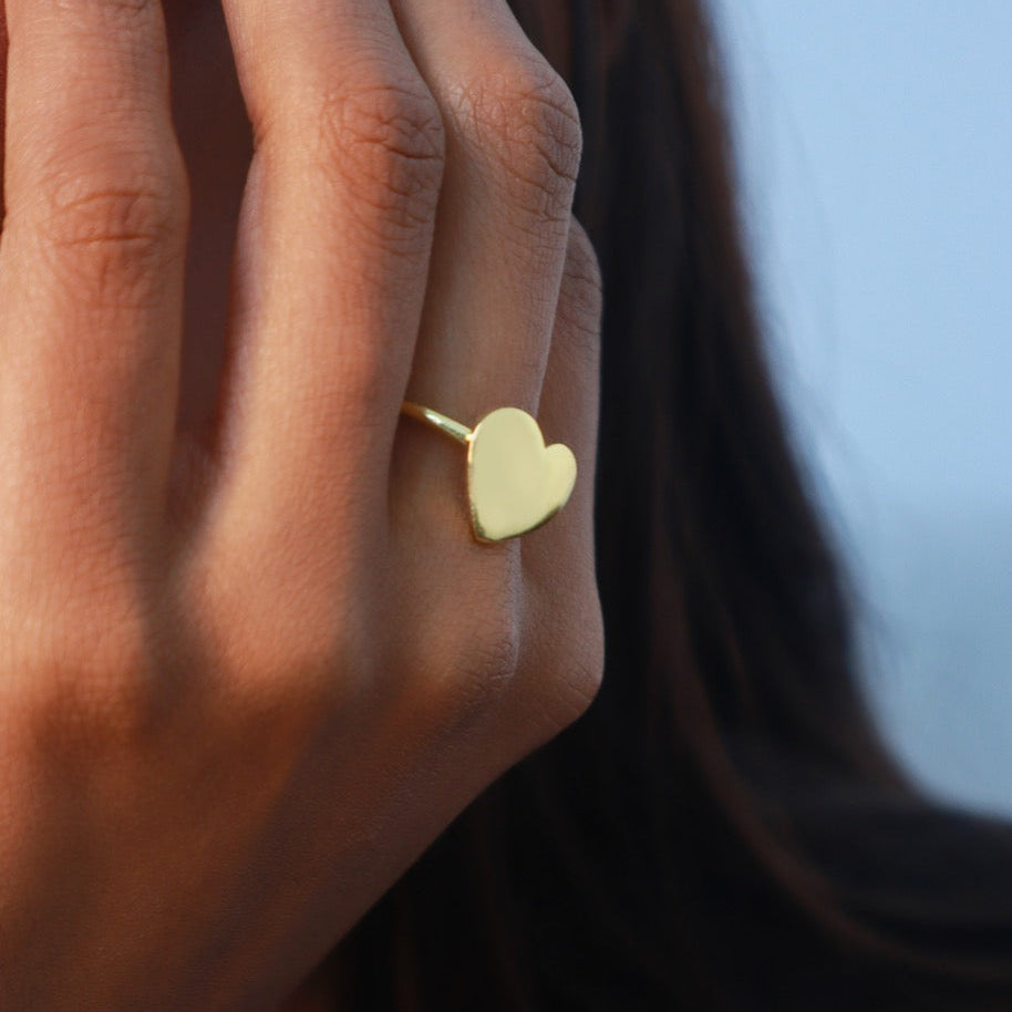 Charm Ring | Pehr Heart Ring | Gold Ring | Pehr Silver - Image 3