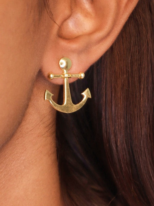 Pehr Anchor Studs Gold - Pehr Adorning Time