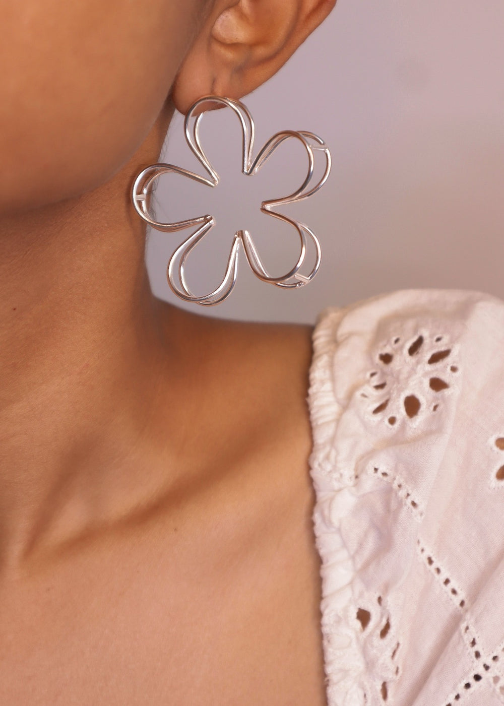 Brass Flower Hoops - House of Pehr  - Image 9
