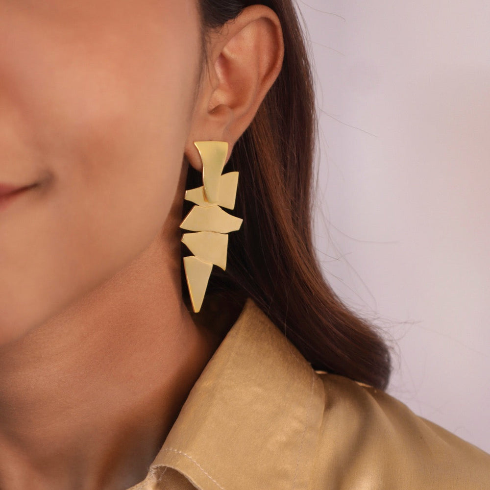 Stacked Earrings Golden - House of Pehr - Image 3