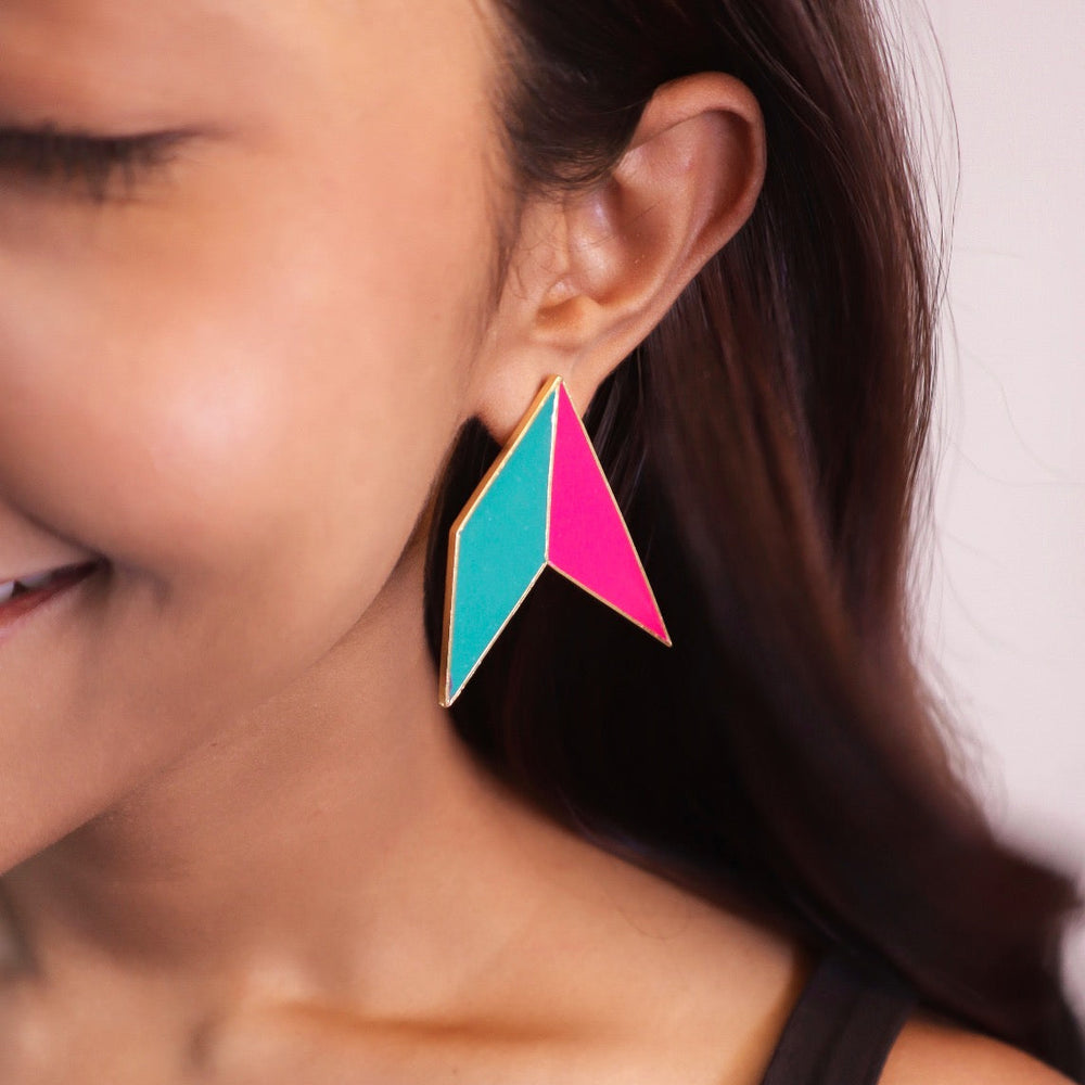 Pehr Origami Bird Enamelled Earring - House of Pehr  - Image 2