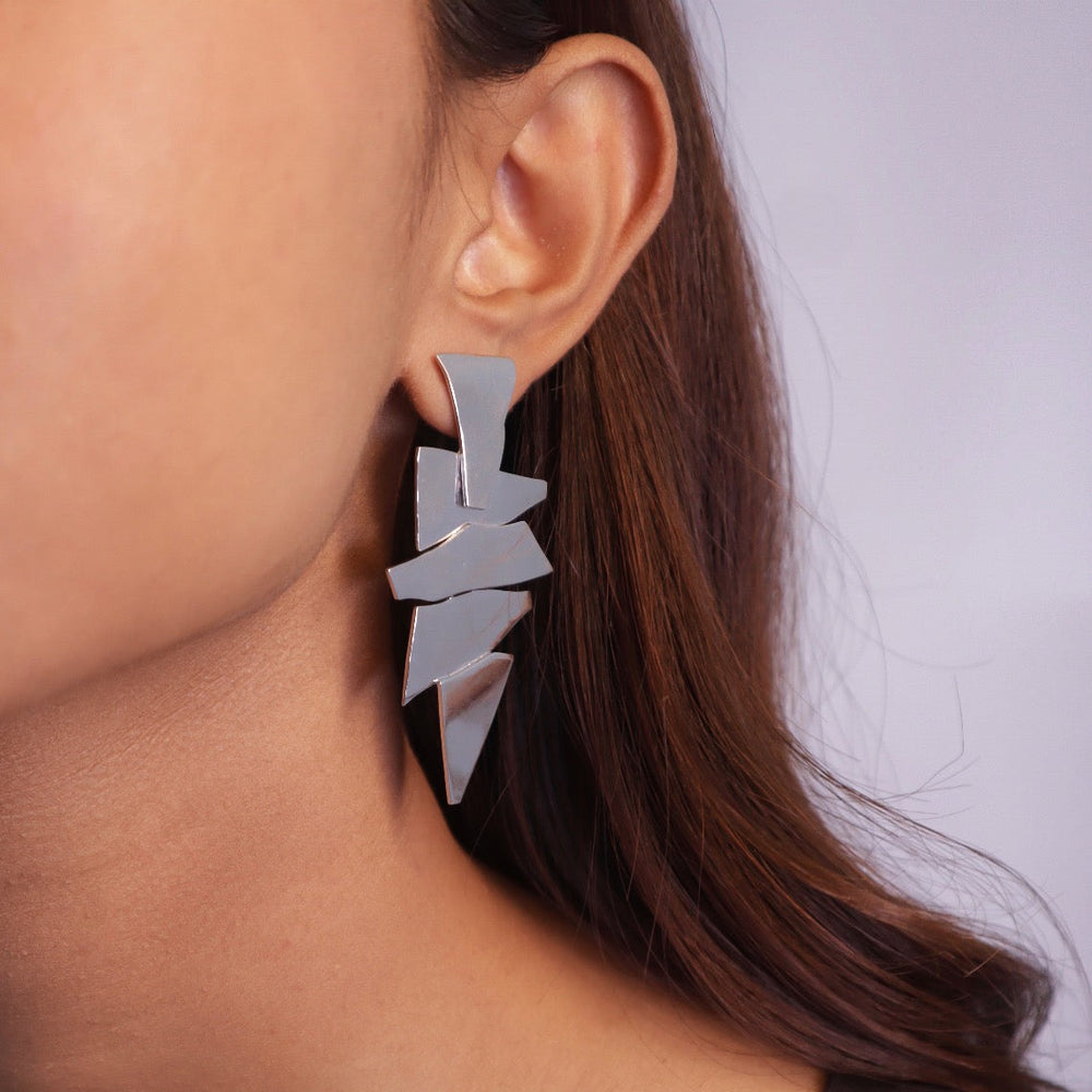Stacked Earrings Silver - House of Pehr - Image 5