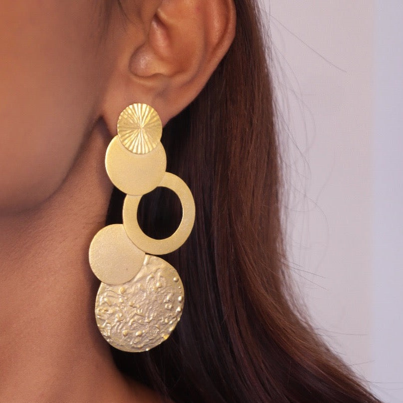 Luna Earrings Golden - House of Pehr  - Image 4