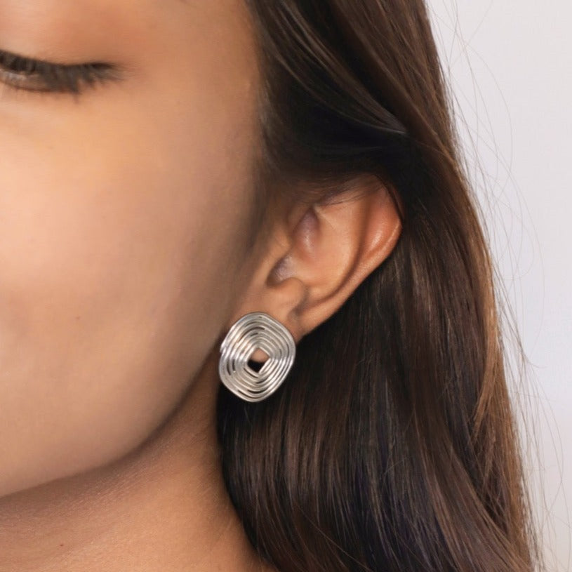 Pehr Trilogy Square Studs- Adorning Time - Image 3