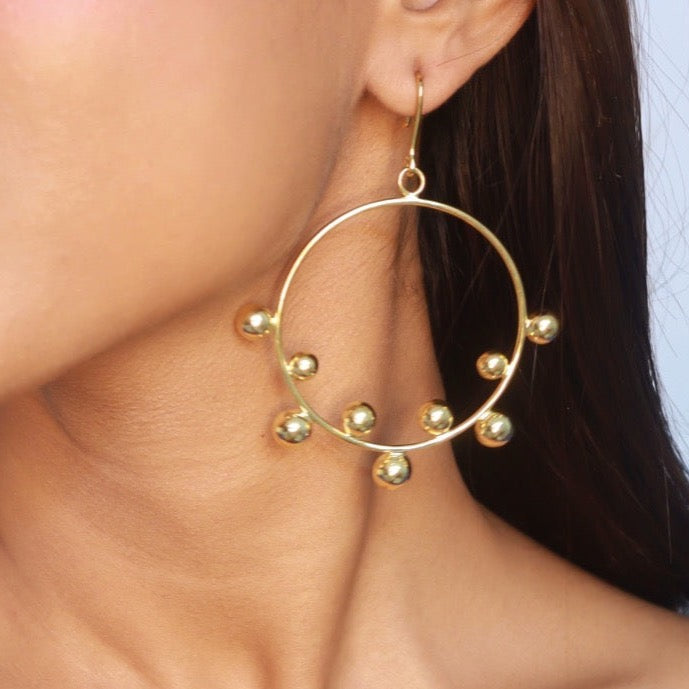 Pehr Zeus Gold Hoops - Pehr Adorning Time - Image 1