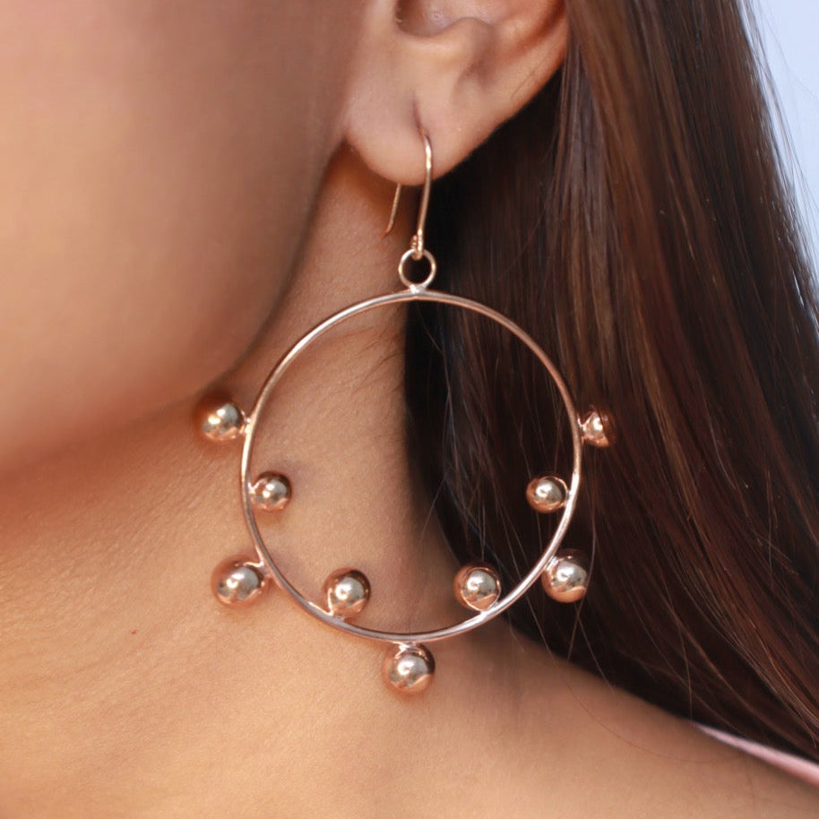 Pehr Zeus Rose Gold Hoops - Pehr Adorning Time - Image 3