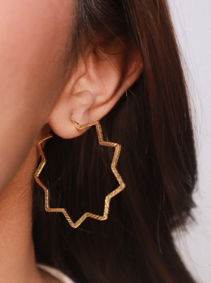 Star Shaped Earrings | Mini Hoop Earrings | Pehr Silver