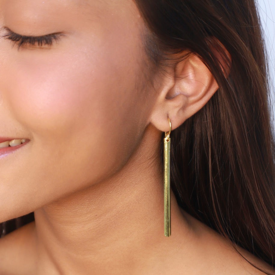 Pehr Drop Earrings Golden - Pehr Adorning Time - Image 4