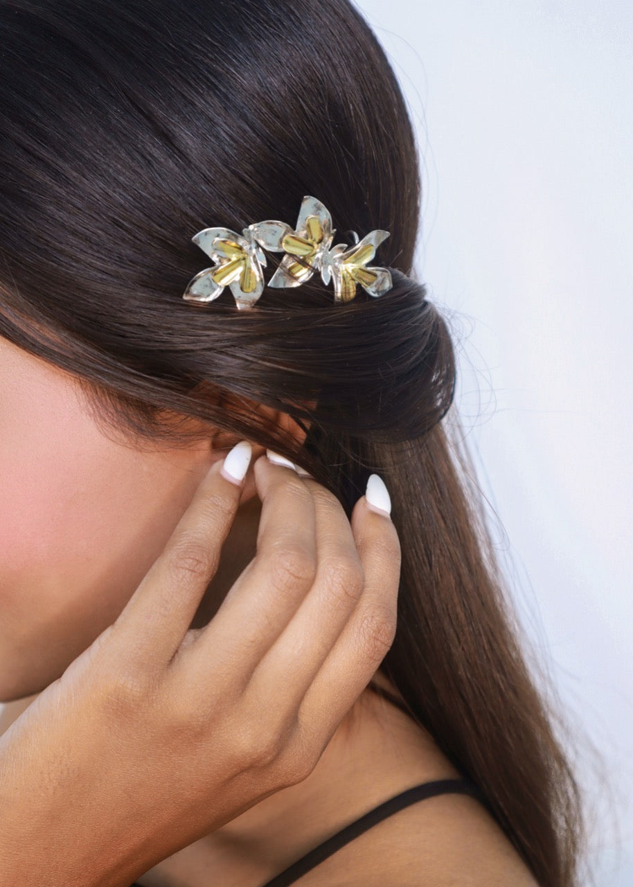  Silver Spring Blossom Hairpin - Pehr Adorning Time 