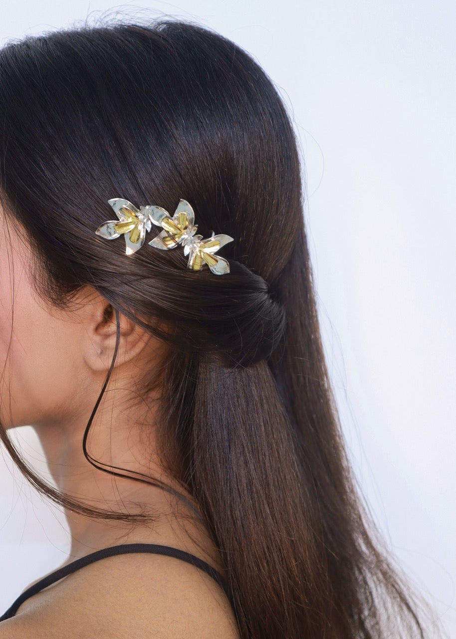  Silver Spring Blossom Hairpin - Pehr Adorning Time 